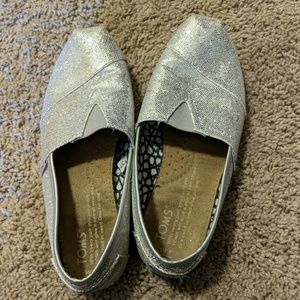 Silver glitter Toms
